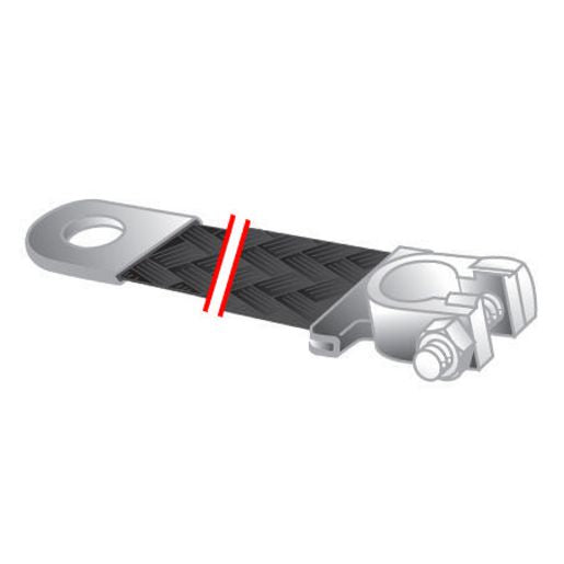 OEX Braided Battery Strap 460mm Stud Hole 10mm - ACX1089