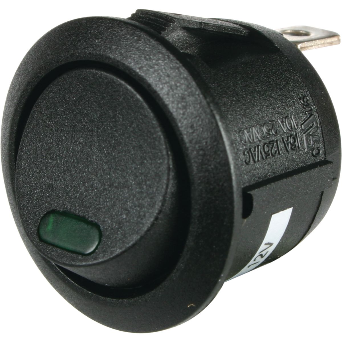 OEX Rocker Switch On/Off SPST 12V Green Illuminated (Contacts Rated 10A @ 12V) - ACX3790