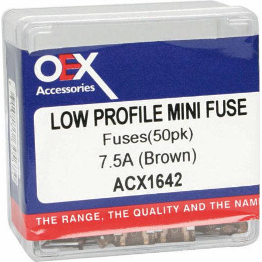 OEX Fuse Low Profile Mini Blade 7.5A Brown (Pack of 50) - ACX1642