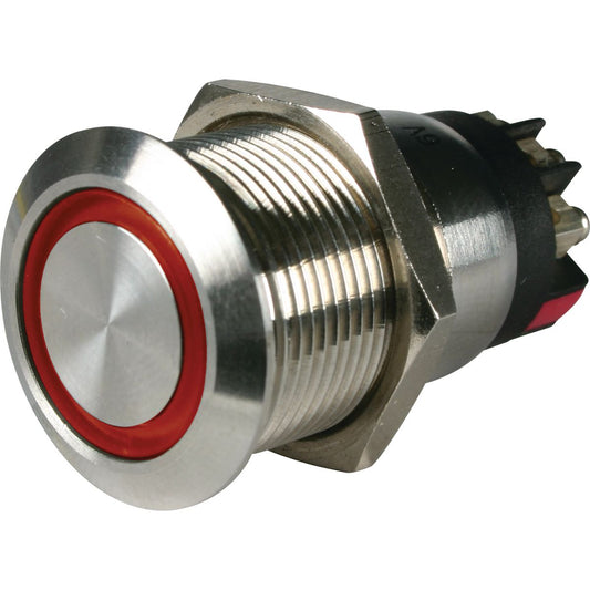 OEX Push Button Switch On/Off SPST 12V Red Illuminated (Contacts Rated 5A @ 12V) - ACX3690BL