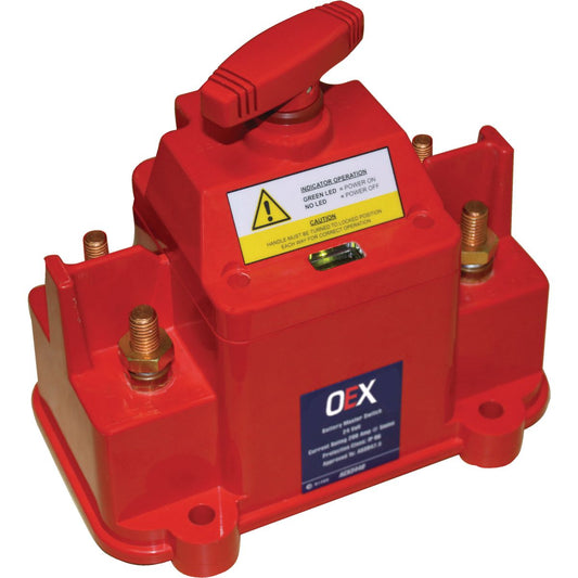OEX Battery Master / Isolation Switch On/Off DPST 24V Green Illuminated (Contacts Rated 200A @ 24V) - ACX3440L