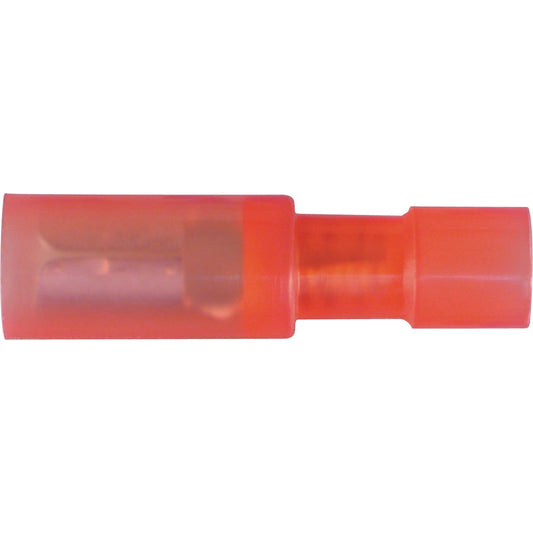 OEX Crimp Terminal Female Bullet Red 4mm Polycarbonate (50 Pack) - ACX3034/50