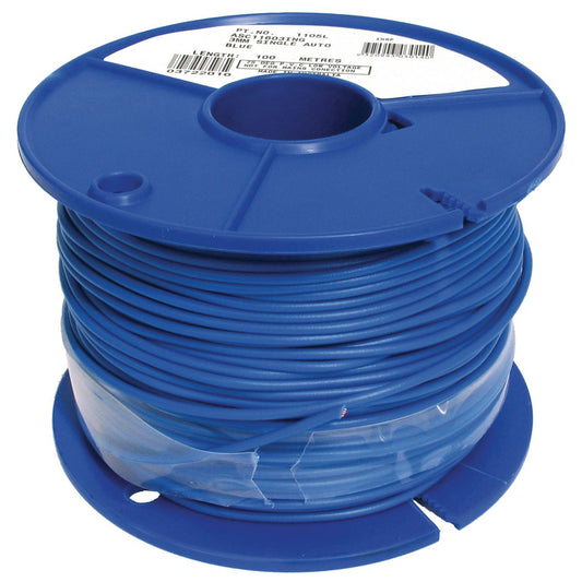 OEX Automotive Cable Single Core 3mm Blue 100M Roll - ACX0704L