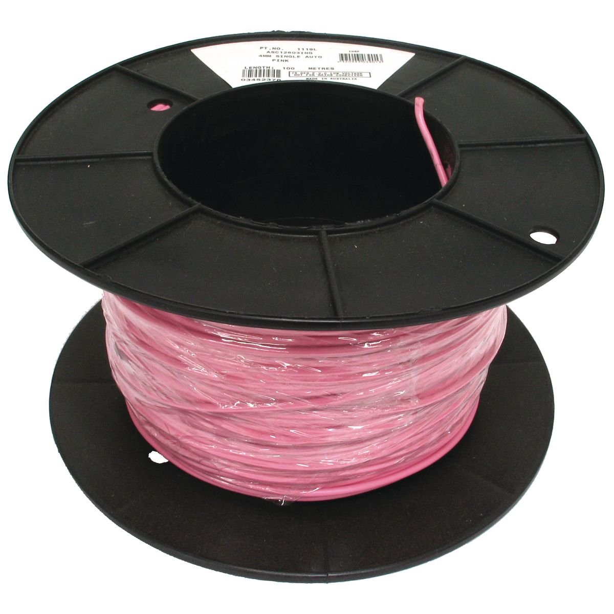 OEX Automotive Cable Single Core 4mm Pink 100M Roll - ACX0731L