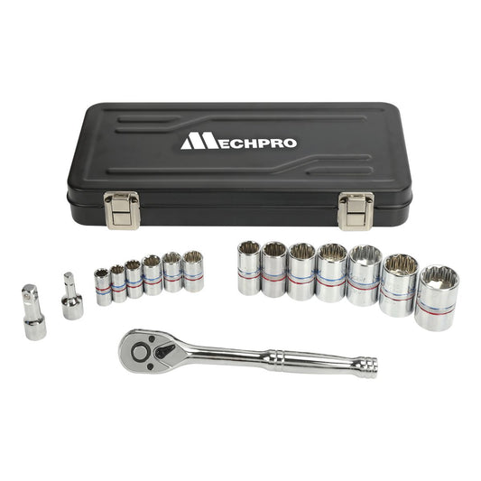 Mechpro Blue Double-Ended Socket Set 16pc - MPBSK136K