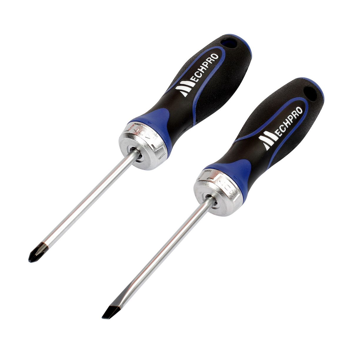 Mechpro Blue Ratcheting Screwdriver Set 2pc - MPBSD108K