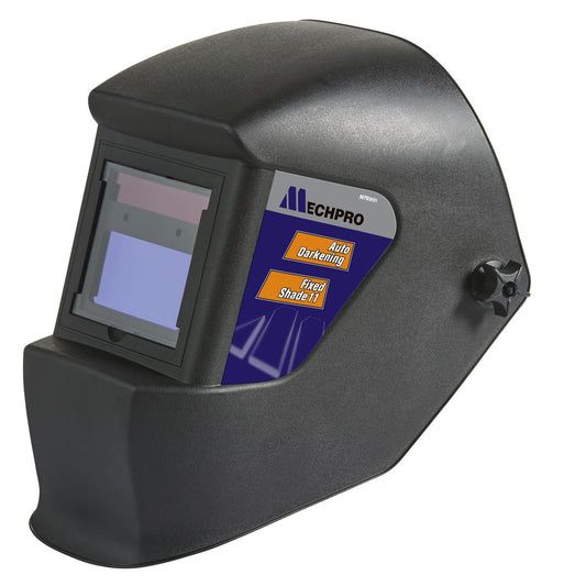 Mechpro Blue Auto Darkening 11 Fixed Shade Welding Helmet - MPBWH1
