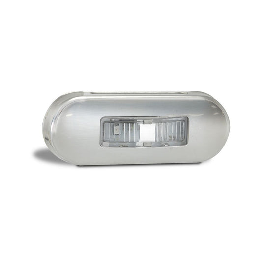 LED Autolamps  12/24V Amber/Red Side Marker Stainless Steel Bezel - 86ARMB