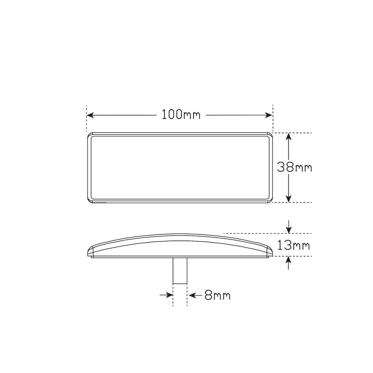 LED Autolamps 12/24V Amber Side Marker With Built In Reflector - EU38AMHDB