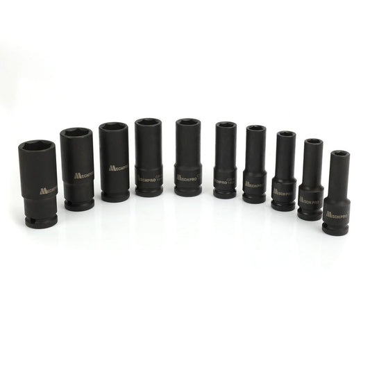Mechpro Blue Deep Impact Socket Set Metric 1/2In Drive 10pc - MPBSK139K