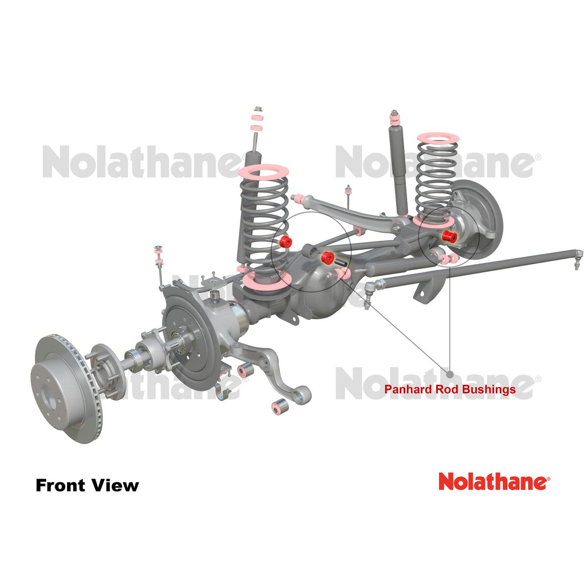 Nolathane Front Panhard Rod Bushing Kit - 48203