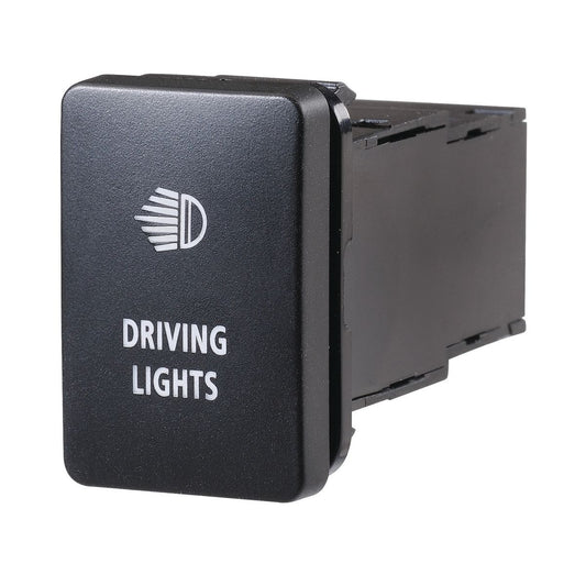 Narva Toyota Style Sealed Push Switch Off/On SPDT 12V Blue LED Illuminated Driving Lights Symbol - 63304BL
