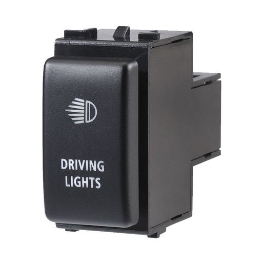 Narva Nissan Style Sealed Push Switch Off/On SPDT 12V Blue LED Illuminated Driving Lights Symbol - 63376BL