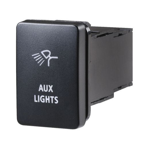 Narva Toyota Style Sealed Push Switch Off/On SPDT 12V Blue LED Illuminated Aux Lights Symbol - 63306BL