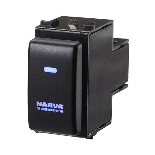 Narva Nissan Style Sealed Push Switch Off/On SPDT 12V Blue LED - 63372BL