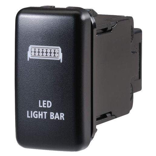 Narva Toyota Style Sealed Push Switch Off/On SPDT 12V Blue LED Illuminated LED Light Bar Symbol - 63314BL