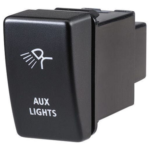 Narva Holden Style Sealed Push Switch Off/On SPDT 12V Blue LED Illuminated Aux Lights Symbol - 63330BL