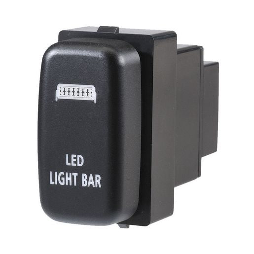 Narva Mitsubishi Style Sealed Push Switch Off/On SPDT 12V Blue LED Illuminated LED Light Bar Symbol - 63362BL