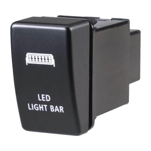 Narva Holden Style Sealed Push Switch Off/On SPDT 12V Blue LED Illuminated Light Bar Symbol - 63326BL