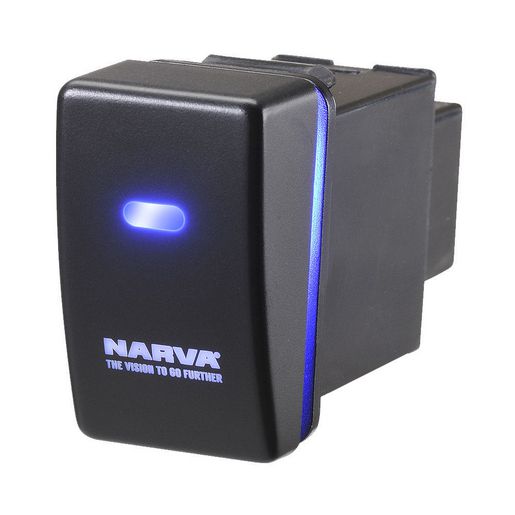 Narva Holden Style Sealed Push Switch Off/On SPDT 12V Blue LED - 63324BL