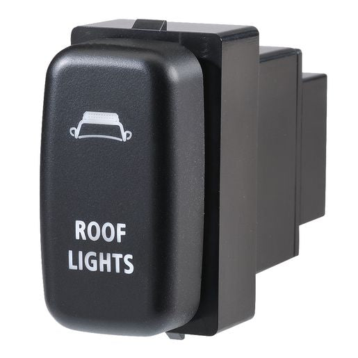 Narva Mitsubishi Style Sealed Push Switch Off/On SPDT 12V Blue LED Illuminated Roof Lights Symbol - 63368BL
