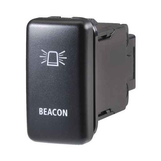 Narva Toyota Style Sealed Push Switch Off/On SPDT 12V Blue LED Illuminated Beacon Symbol - 63322BL