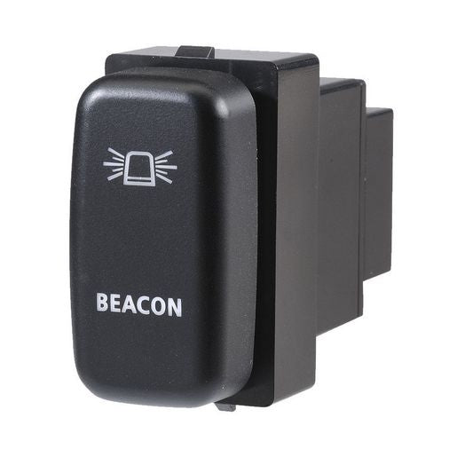 Narva Mitsubishi Style Sealed Push Switch Off/On SPDT 12V Blue LED Illuminated Beacon Symbol - 63370BL