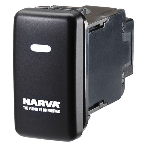 Narva Toyota Style Sealed Push Switch Off/On SPDT 12V Blue LED - 63312BL