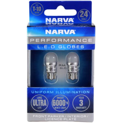 Narva LED Globe 24V 6000K 60Lm W2.1 X 9.5D - 18300BL