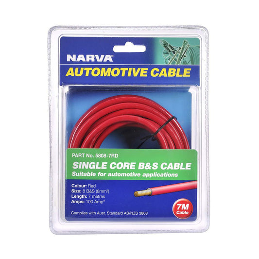 Narva 8 B&S Single Core Battery Cable Red 7M - 5808-7RD