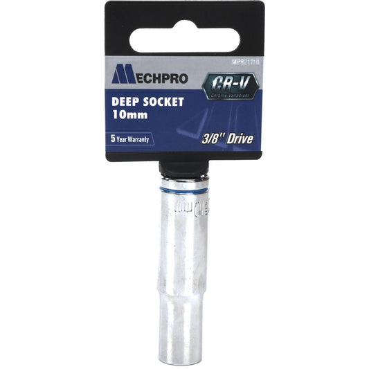 Mechpro Blue Deep Socket 10mm 3/8In Drive Metric - MPB21710