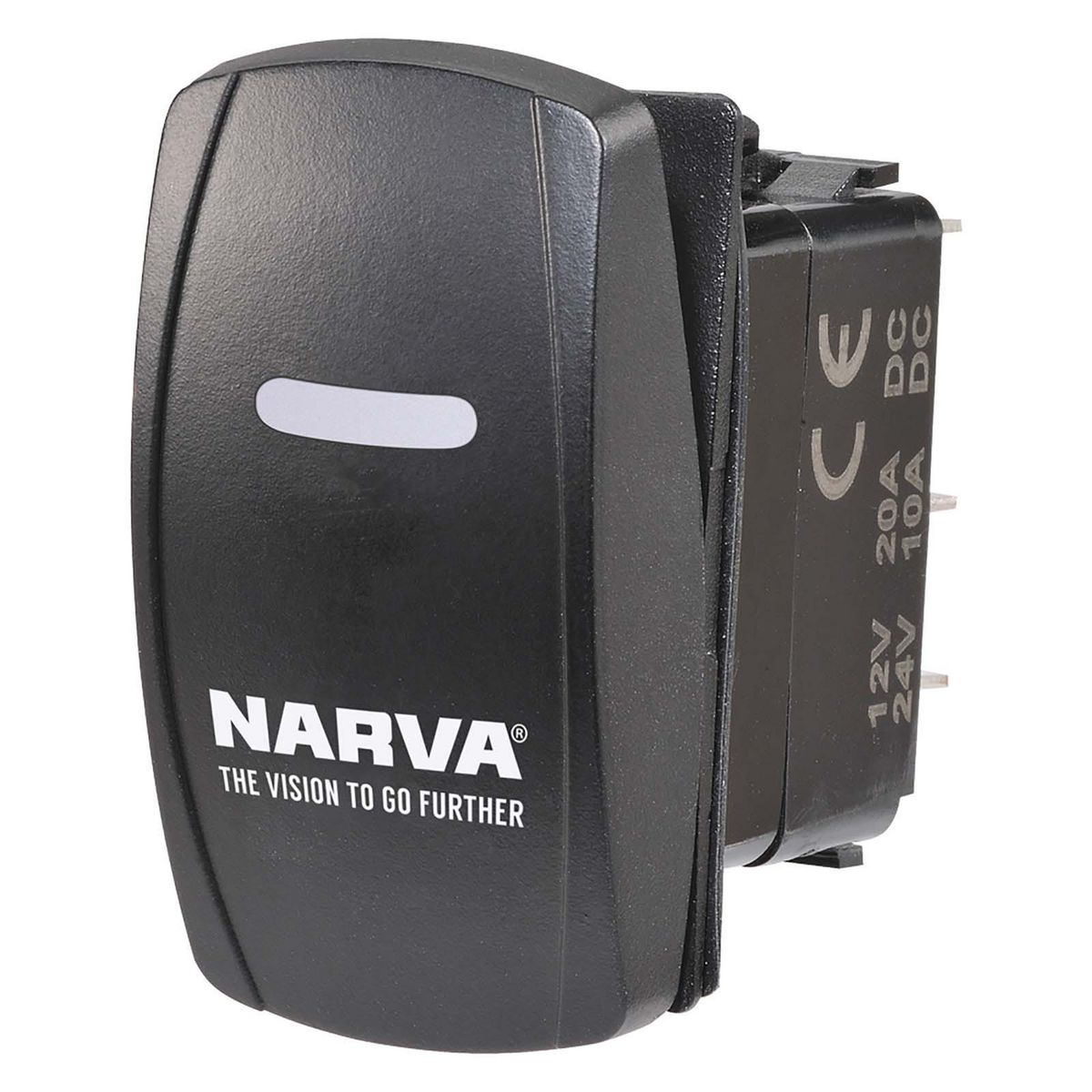 Narva Rocker Switch OFF/ON 12 or 24v Blue LED - 63254BL