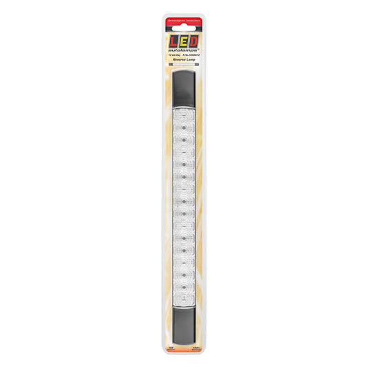 LED Autolamps   12V Slimeline/Low Profile Reverse Lamp With Black End Caps - 285BW12