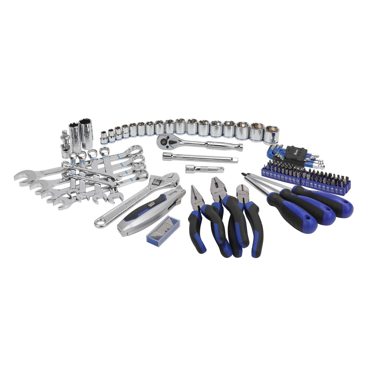 Mechpro Blue Automotive Tool Kit Metric 3/8In Drive 120pc - MP222KCRV