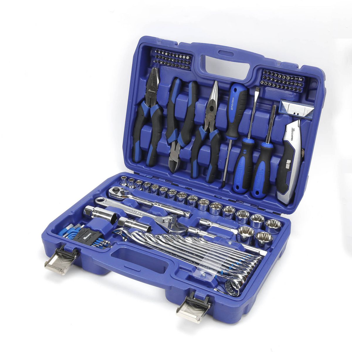 Mechpro Blue Automotive Tool Kit Metric 3/8In Drive 120pc - MP222KCRV