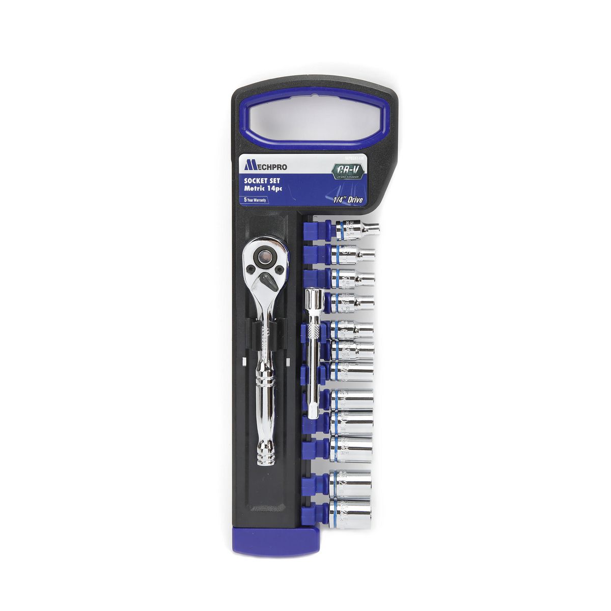 Mechpro Blue Socket Set Metric 1/4In Drive 14pc - MPBSK143K