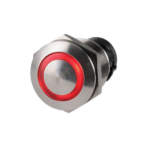 Narva Push Button Switch Off/On SPST Red LED - 60076BL