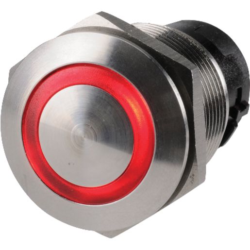 Narva Push Button Switch Off/On SPST Red LED - 60076BL