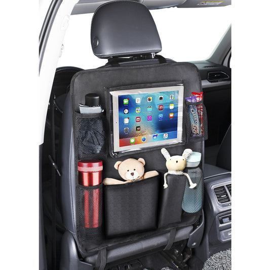 DUSC Backseat Organiser with Tablet Holder and Multiple Pockets - DBSOBK