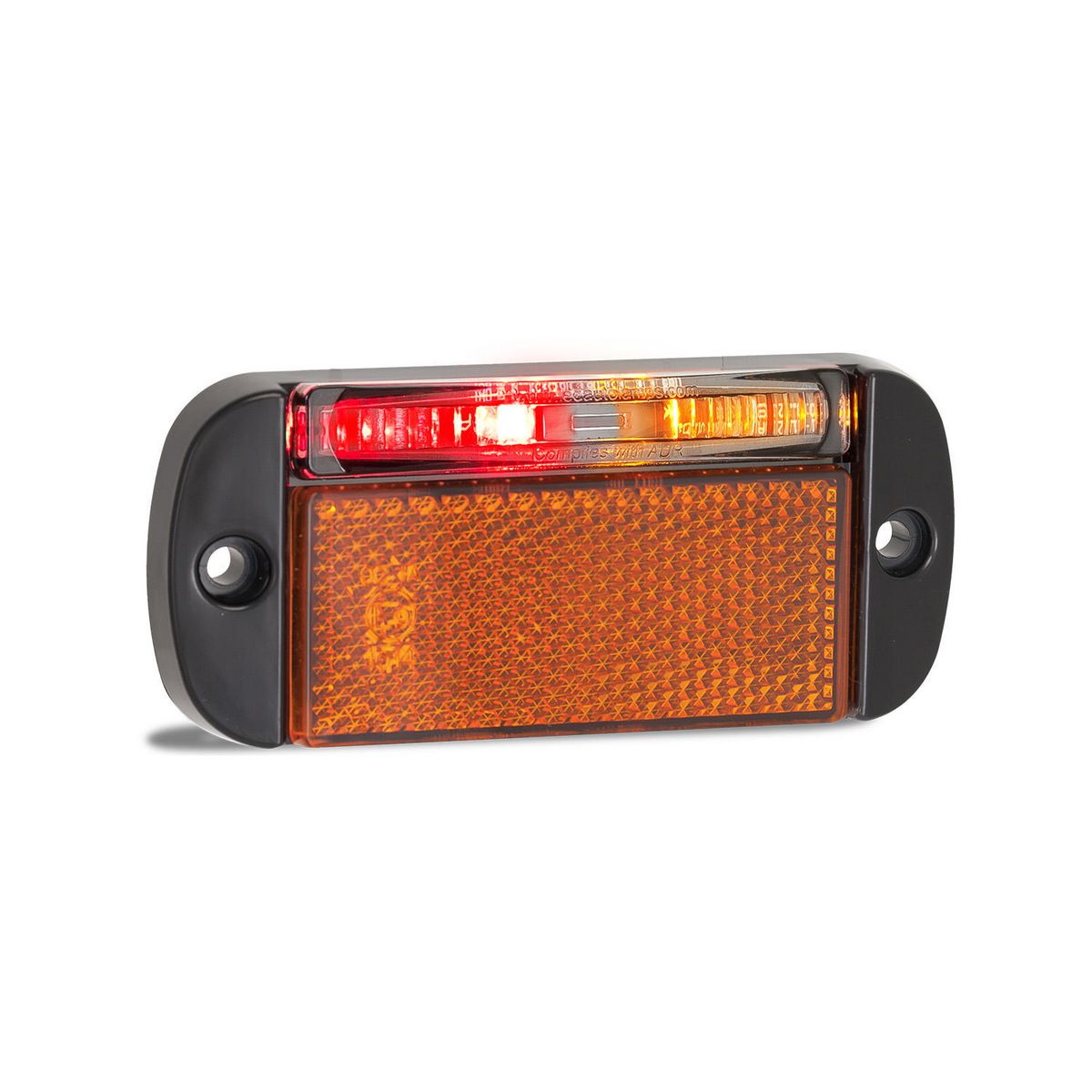 LED Autolamps 12/24V Amb/Red Right Sm - 44ARMRB