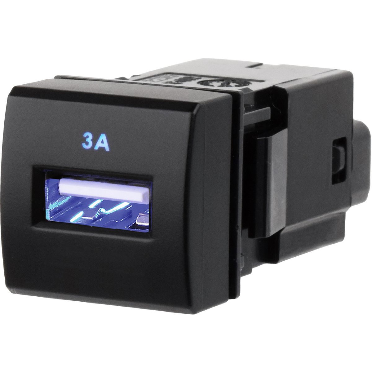 Narva OE Style Push Button Switch USB Symbol 12V Blue Illumination Suits Toyota 21 x 29mm Actuator - 63411BL