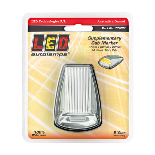 LED Autolamps 12/24V Cat6 Side Direction Indicator Clear Lens Blister Pack - 77ACM
