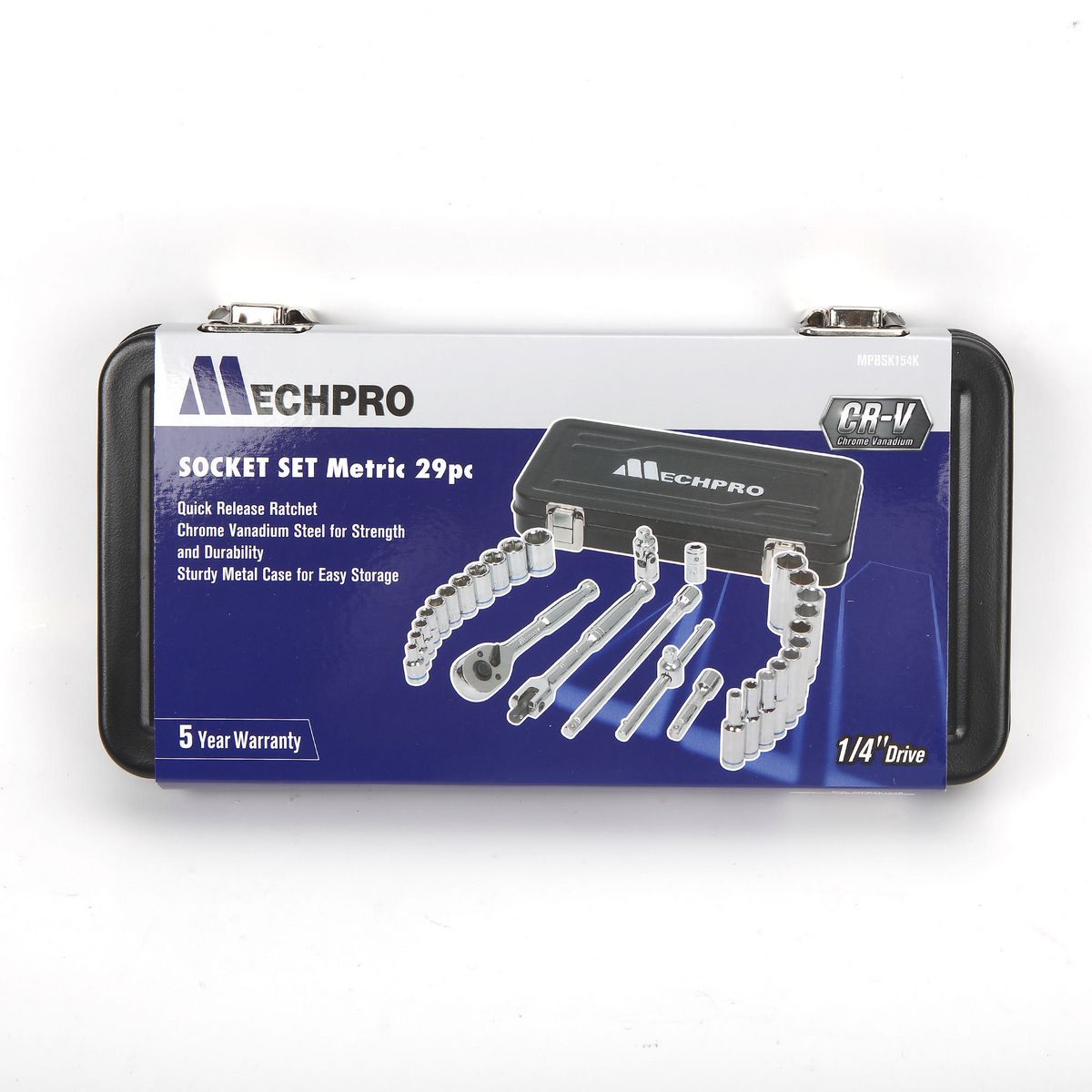 Mechpro Blue Socket Set Metric 1/4In Drive 29pc - MPBSK154K