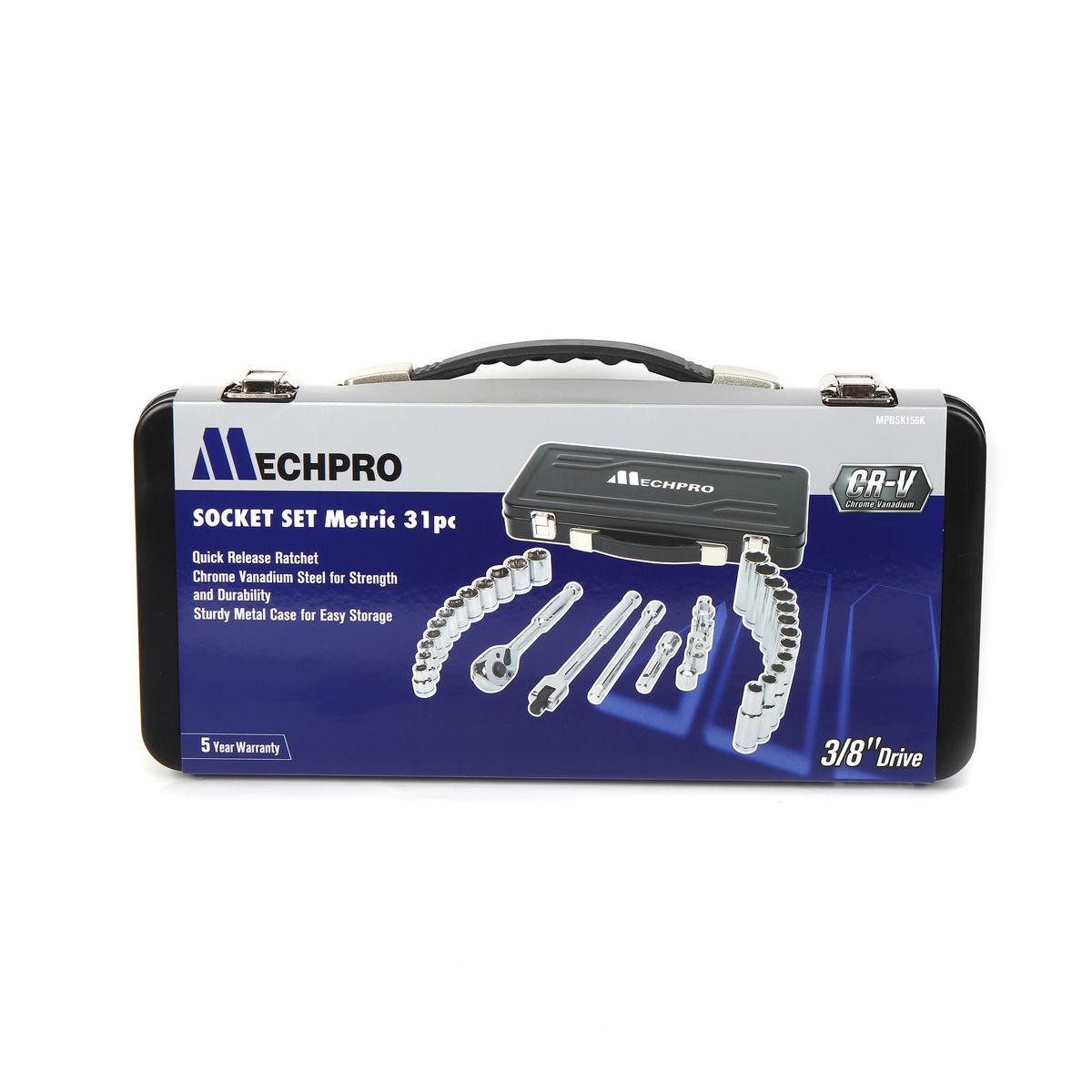 Mechpro Blue Socket Set Metric 3/8In Drive 31pc - MPBSK156K
