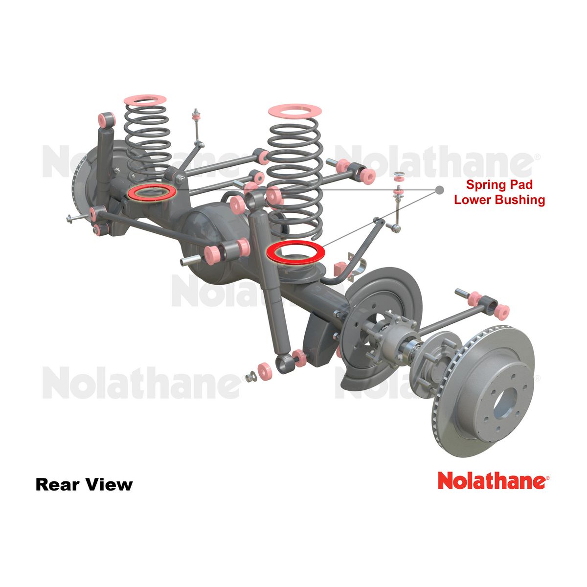 Nolathane Rear Spring Pad Bushing Kit - 47421