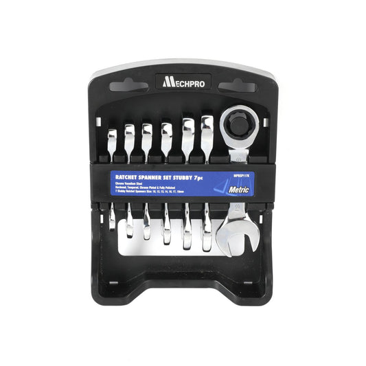 Mechpro Blue Ratcheting Spanner Set 7pc - MPBSP117K