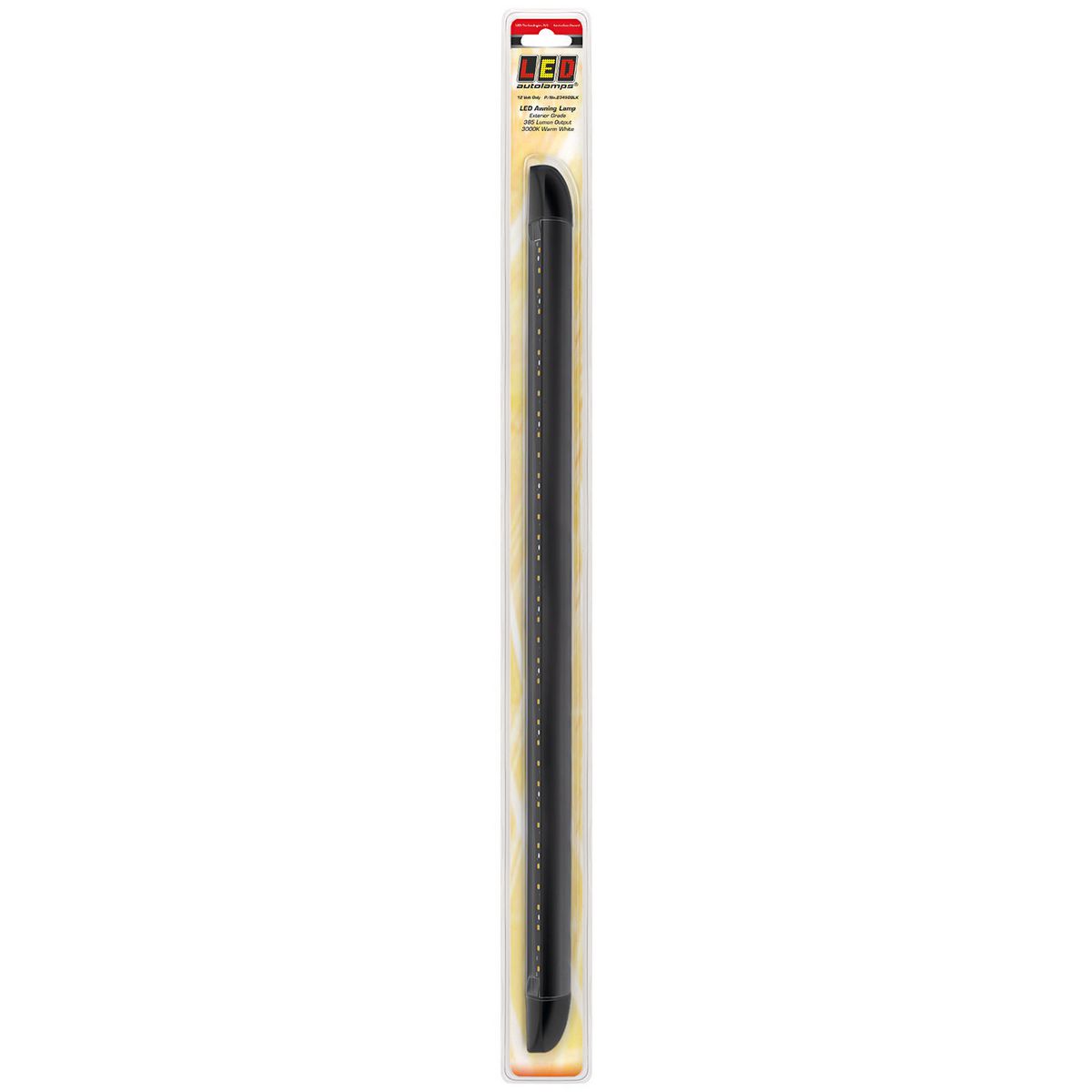 LED Autolamps  12V Awning Lamp Black 20cm Cable Blister Pack - 23450BLK