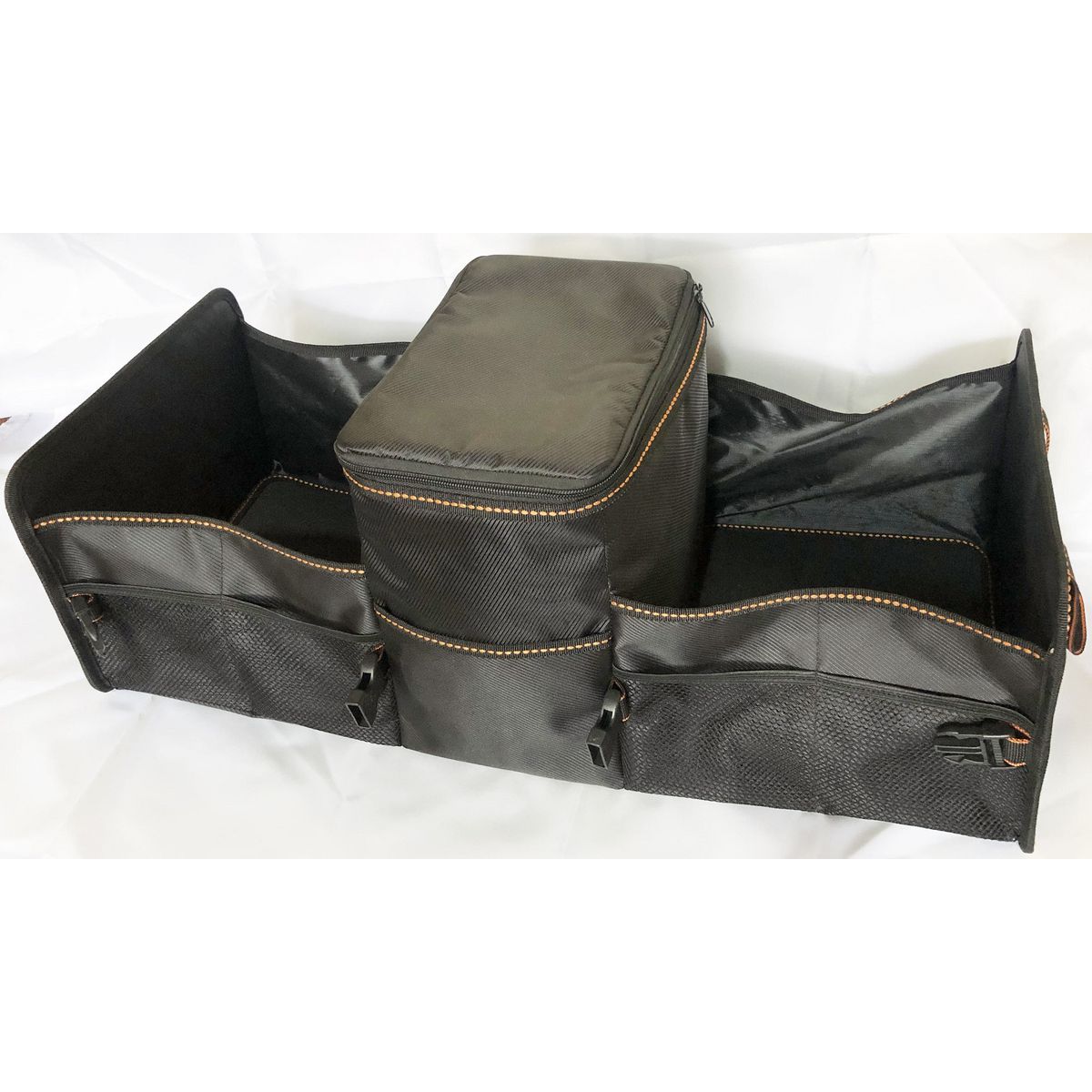 DUSC Storage Organiser In-Car Double Open Top with Cooler Bag - DFO2