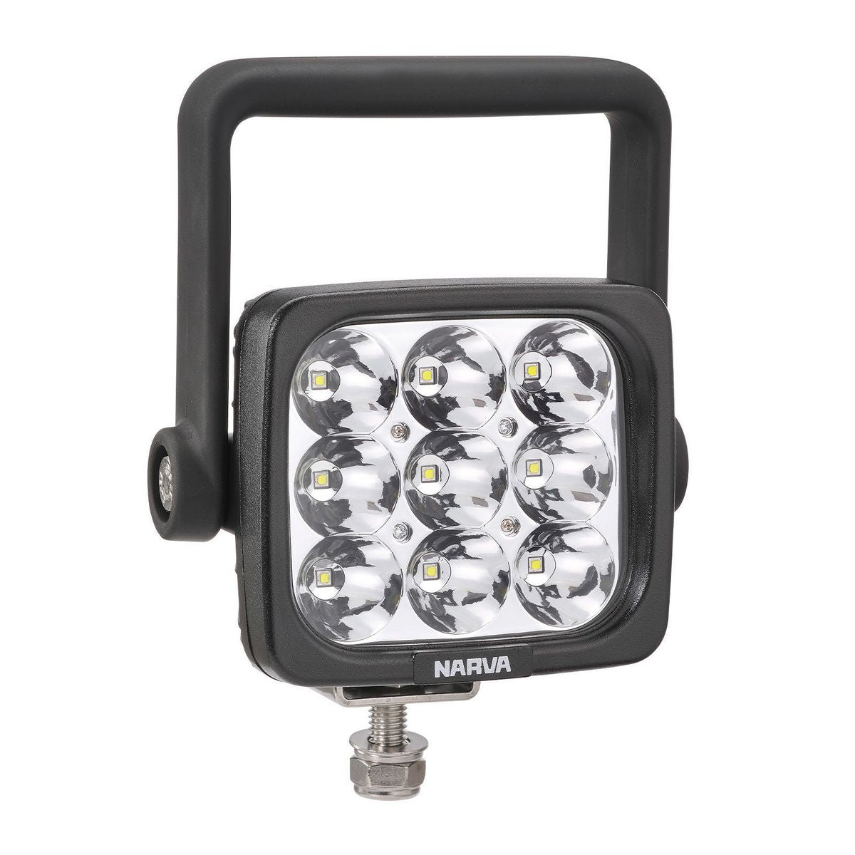 Narva 9 X 5W LED WORKLAMP SQR SPOT WITH SWITCH AND HANDLE - 72712HS