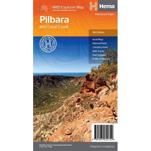 Pilbara And Coral Coast Map 9th Edition